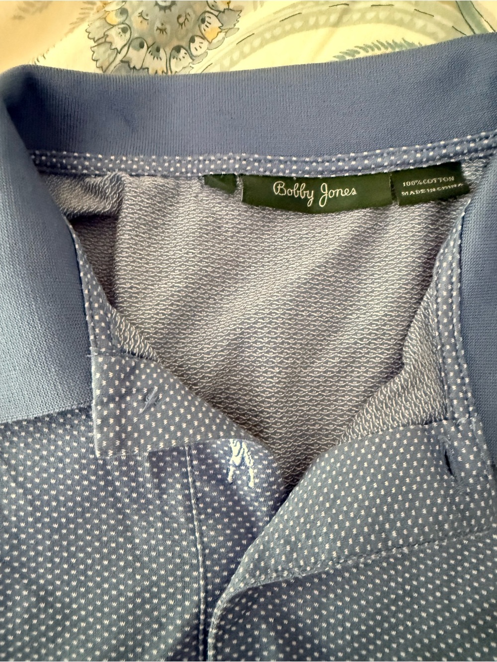 Bobby Jones Blue Dotted Polo Shirt